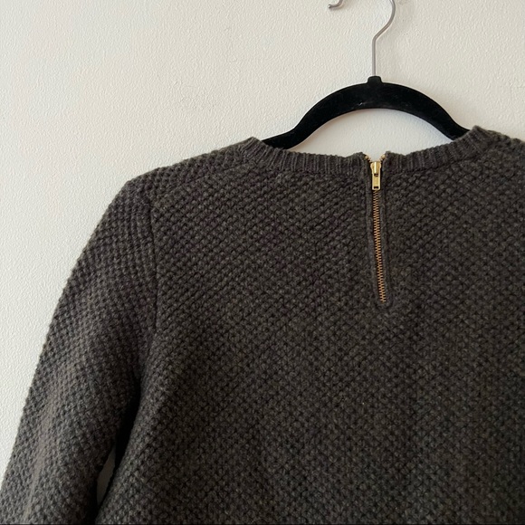 J. Crew Green Wool Shirttail Sweater in Liberty Print - Picture 6 of 8